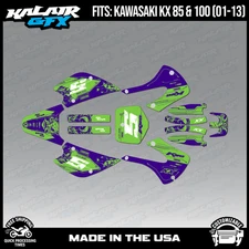 Kalair GFX Graphics Kit for Kawasaki KX85 KX100 (2001-2013) NightCity  - Purple