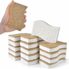 24Pcs Kitchen Sponge Natural Biodegradable Eco-Friendly Dish Sponges for Kitchen