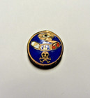 Antique IOOF Odd Fellows Enamel Lapel Pin Eye FLT Skull Crossbones — photo 1