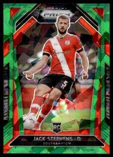 2020 Panini Prizm Premier League Green Ice Jack Stephens RC /49 Southampton #80