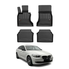 OMAC Gummi Fußmatten für BMW 5er Gran Turismo F07 2009-2017 Gummi Schwarz 4x