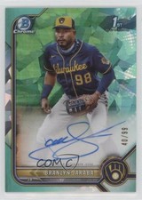2022 Bowman Sapphire Edition Aqua 40/99 Branlyn Jaraba #BSPA-BJ Auto 0s15