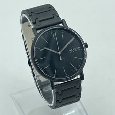 SKAGEN Mens Watch Black Stainless Steel 40mm ...