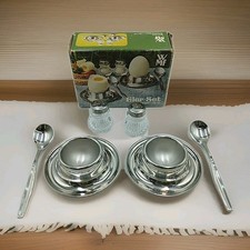 WMF Cromargan Eierset 18/10 Dreieckig in OVP unbenutzt Wagenfeld Egg Cup Set