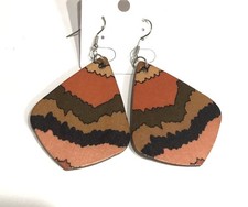 Boho Geometric Colorful Wooden Dangle Earrings Fashion Jewelry Casual Chic - 213