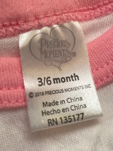 Precious Moments Baby 3 Piece Outfit 2 Bodysuit 1 Pants NWT size 3/6 Months - Picture 4 of 4