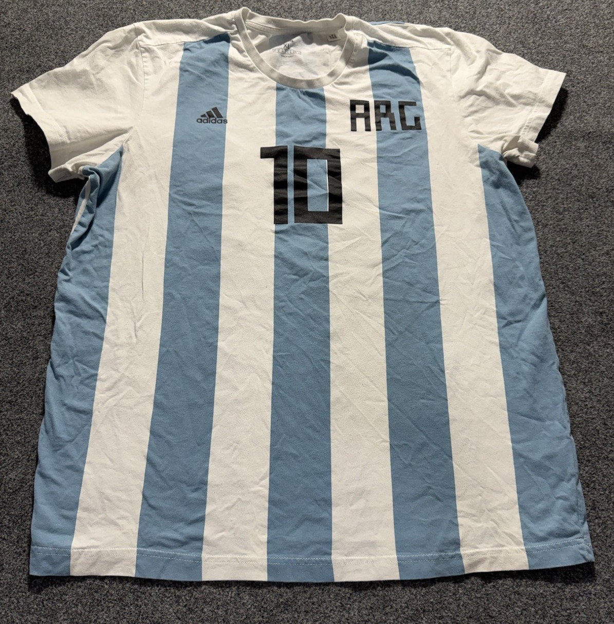 Adidas Argentina Lionel Messi 2018 Home Soccer Kit Shirt CW2146 Mens XL