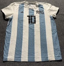Adidas Argentina Lionel Messi 2018 Home Soccer Kit Shirt CW2146 Mens XL