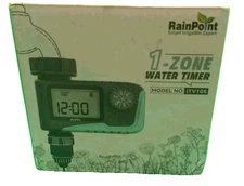 Rainpoint 1-Zone Programmable Water Timer ITV105 Water/Rustproof Brass. Open Box