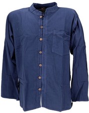 Freizeithemd, Yoga Hemd, Hippie, Goa Hemd - blau