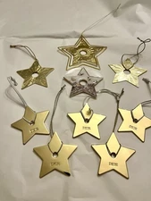 Dior lot de 9 Etoiles Doré Déco Noël, Neuves Gift Vip