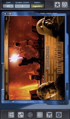 Star Wars Card Trader Gilded Anakin Skywalker/ Obi Wan Tungsten Legendary 10cc