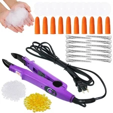 Lothee Fusion Hair Extension Heat Iron with Keratin Beads, Glue Purple 