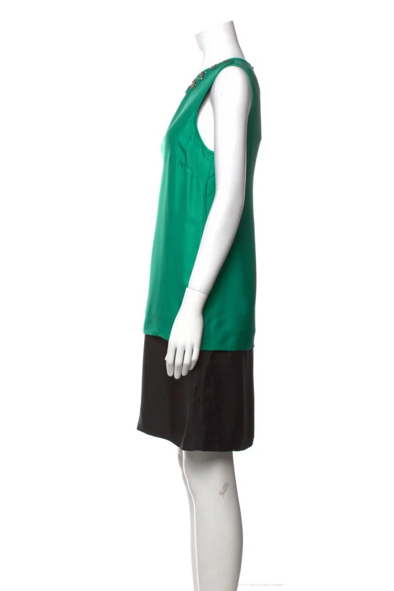 Abito verde Kate Spade Rosita impreziosito con colletto ad anello taglia 4