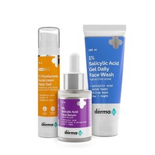 The Derma Co Anti Acne Kit Salicylic Acid Face Wash, Serum SPF 50