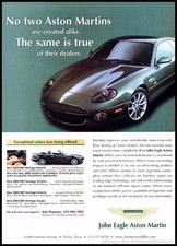 2002 Aston Martin DB7 Vintage Advertisement Print Art Car Ad J277