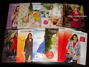 Lot of 12 - PYRAMID COLLECTION Back-Issue Women's Fashion CATALOGS 2023-2026
