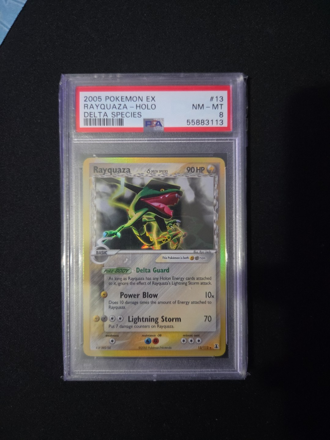 Rayquaza Holo #13/113 PSA 8 Delta Species Pokemon 2005