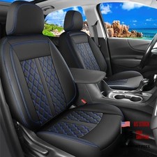 Truck Seat Covers for Chevy Crew Cab Colorado 2015-2022 Full Set/Black Blue