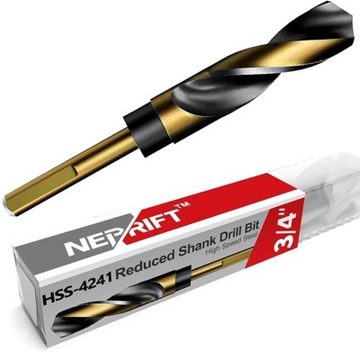 3/4 Inch Drill Bit | Reduced Shank High Speed Steel HSS 4241 for Metal & Steel |