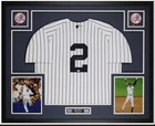 Derek Jeter Autographed and Framed Pinstriped Yankees Jersey Auto MLB COA
