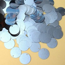 Sequins Paillettes/Flat Steel Blue 20mm Top Hole 100/ 500 25 Off pieces