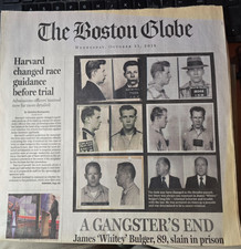 Boston Globe Whitey Bulger Slain In Prison October 31, 2018