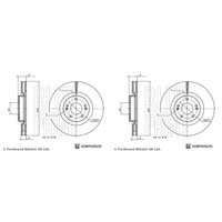 2X Blue Print 325Mm Bremsscheiben Vorne Passend FüR Hyundai Santa Kia Sorento |