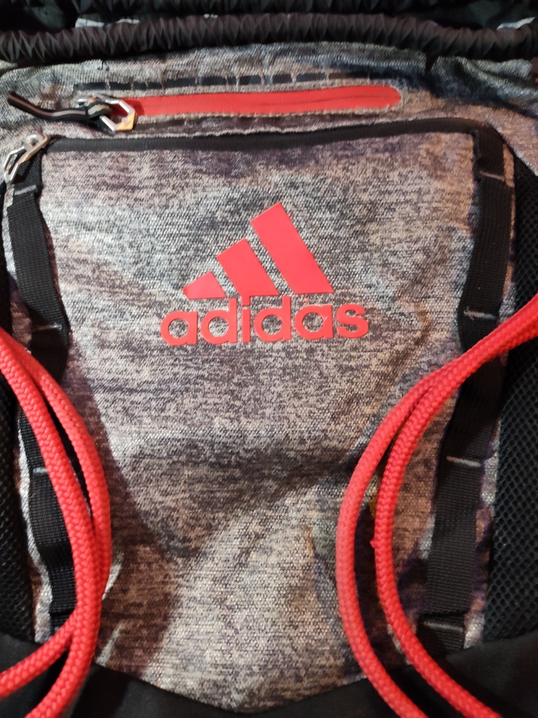 Adidas's Sack Pack Drawstring Backpack Gray And B… - image 2
