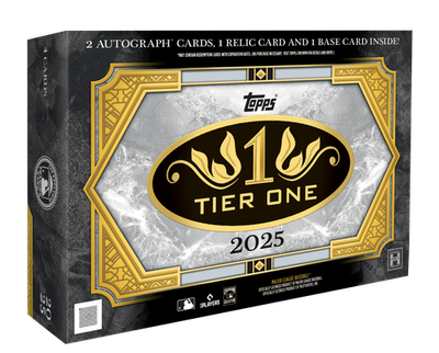 【在庫僅か！】2025 Topps Tier One Baseball 2025 TOPPS TIER ONE HOBBY BOX (2 AUTOs/1 RELIC) MLB Baseball Brand