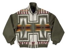 RARE VINTAGE PENDLETON Chief Joseph Wool Zip Jacket Sz XL Earthtones USA Made