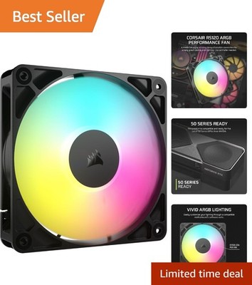 RS120 ARGB 120mm PWM Fan - Low-Noise, Magnetic Bearing, Desktop Ready