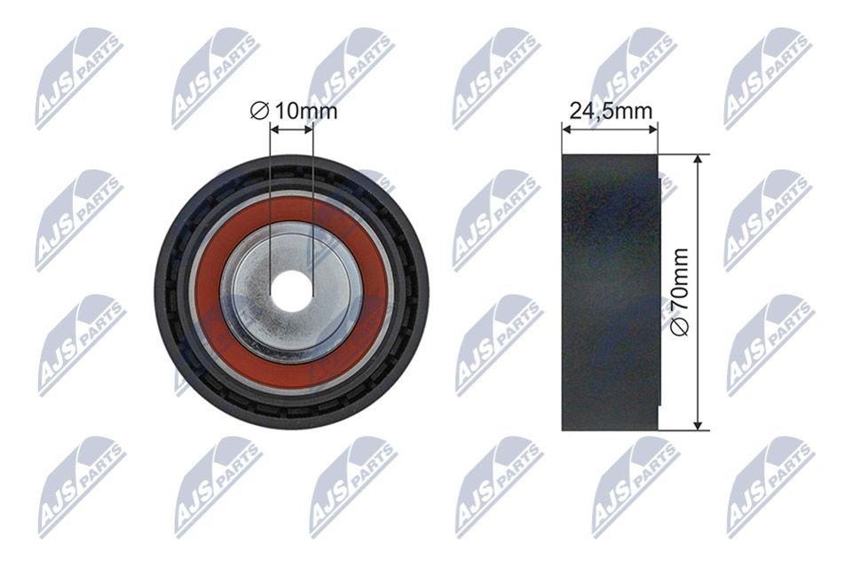 NTY Tensioner Roller Serpentine Belt RRK-BM-000 For BMW 70mm 25mm 10mm