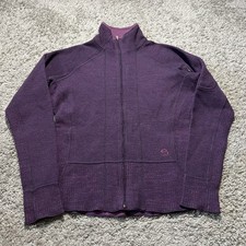 Mountain Hardwear Wool Blend Full Zip Women's Sweater Medium Gorpcore Purple