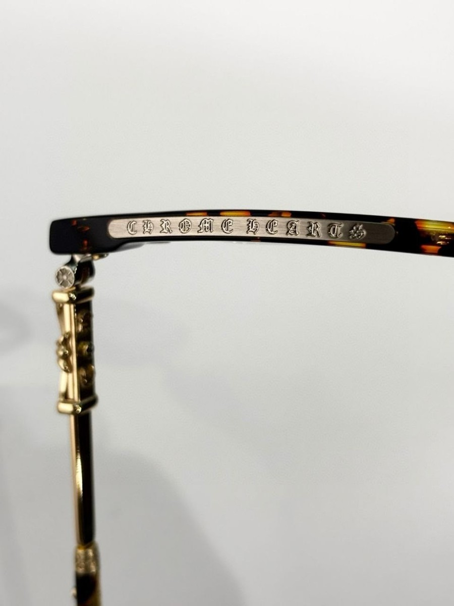 Chrome Hearts Style BONENNOISSEUR II Sunglasses 53-19-150 Gold