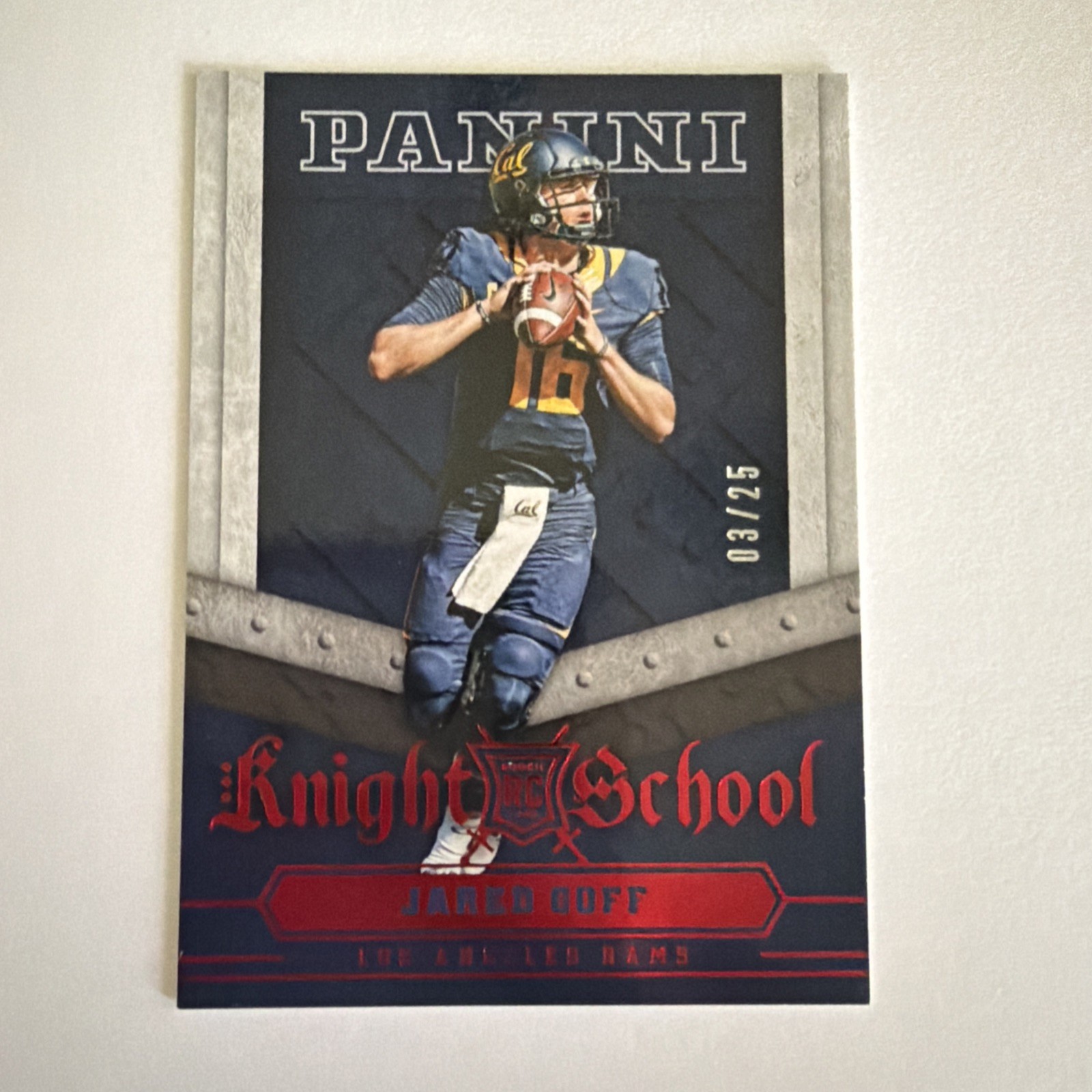 2016 Panini - Knight School Jared Goff #1 Red /25 (RC)