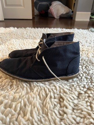 Clark s Navy Canvas Jink Desert Chukka Boots Men s 10.5