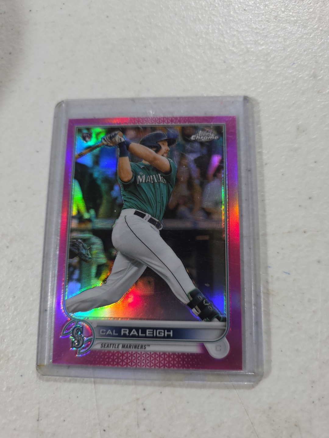 2022 Topps Chrome - Cal Raleigh #149 Pink Refractor (RC)