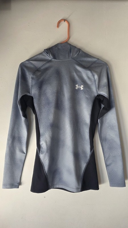 Under Armour Men's MEDIUM Compression BLUE  ColdGear Infrared Hoodie NEW 1387387