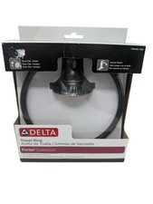 Delta Porter Wall Mounted Towel Ring Oil Rubbed Bronze 78446-OB1 Easy Clip