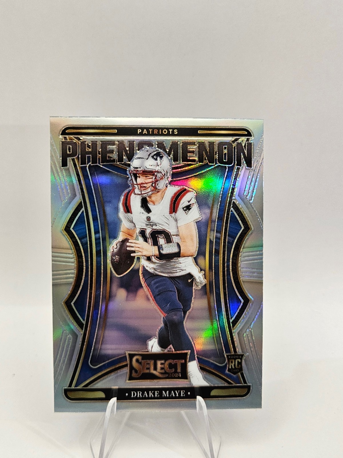2024 Panini Select - Phenomenon Drake Maye #3 Silver Prizm Patriots Rookie (RC)