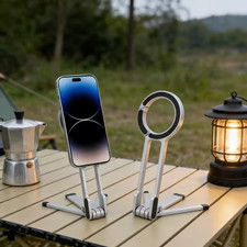 Magnetic Phone Tripod Foldable Stand Strong Aluminum Magnet Portable All Phones