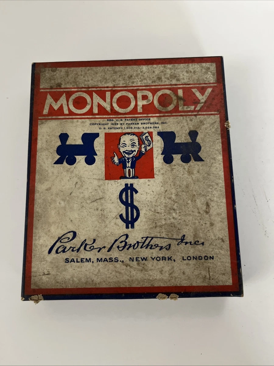 25+ Parker Brothers Monopoly 1935 Year Vintage Manufacture Board