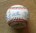 1990 Texas Rangers TEAM SIGNED Official AL Baseball 28 sigs w/ Nolan Ryan