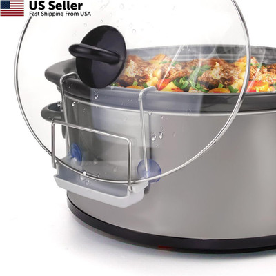 SOPHICO Slow Cooker Lid Holder for 4.56 x 3.9 x 1.2 inches, Grey, 2 Pack