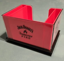 Jack Daniels Tennesee Fire Bar Caddy Promo Napkin/straw Holder