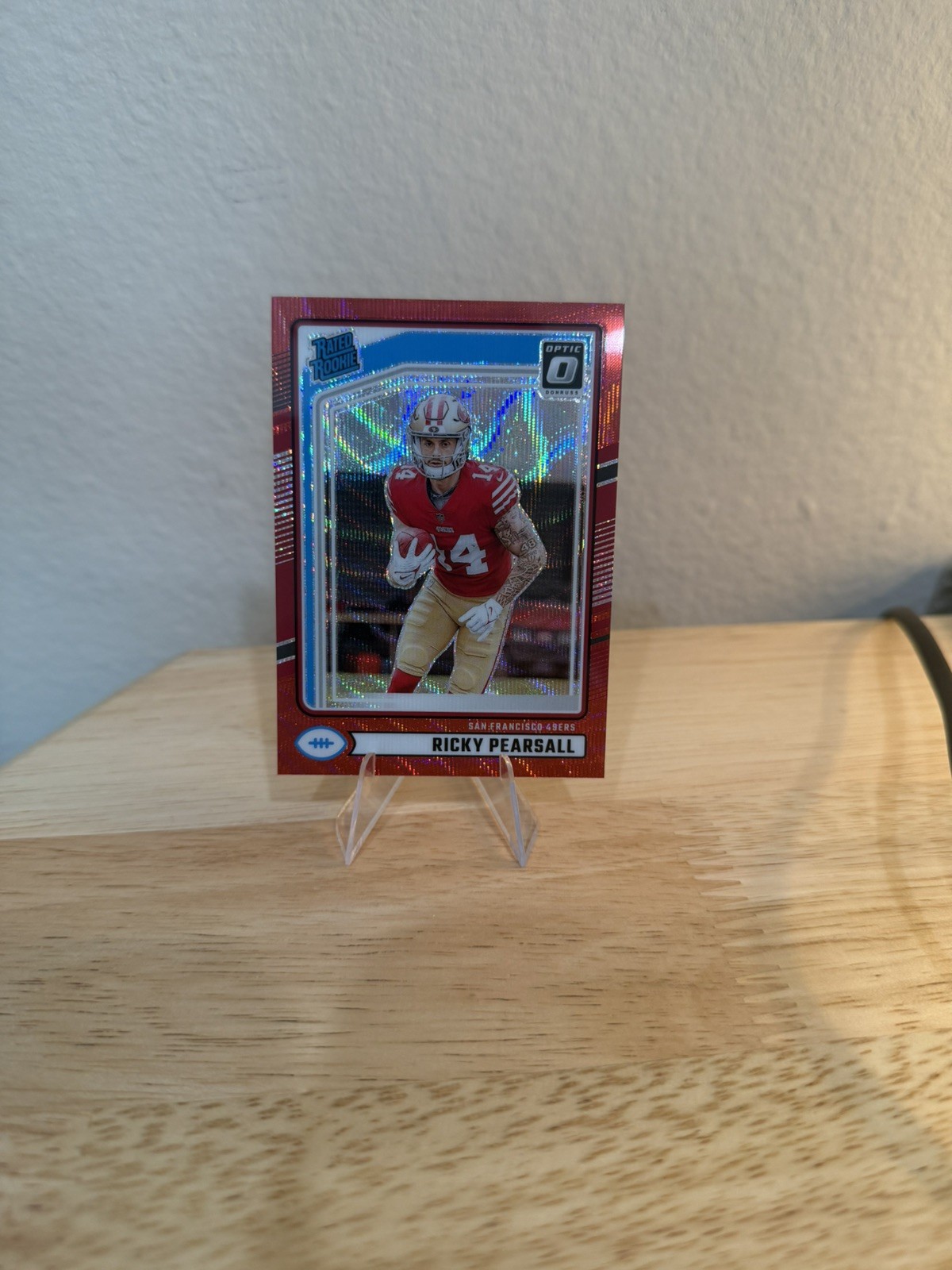 Ricky Pearsall 2024 Donruss Optic Preview Red Wave Rated Rookie RC 49ers