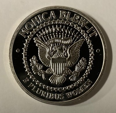 Rare 1998 WILLIE THE ORAL OFFICE 1 OZ .999 SILVER MONICA LEWINSKY