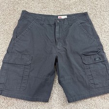 Wrangler Cargo Shorts Mens 36 Gray Relaxed Fit Utility Stretch Outdoor EUC