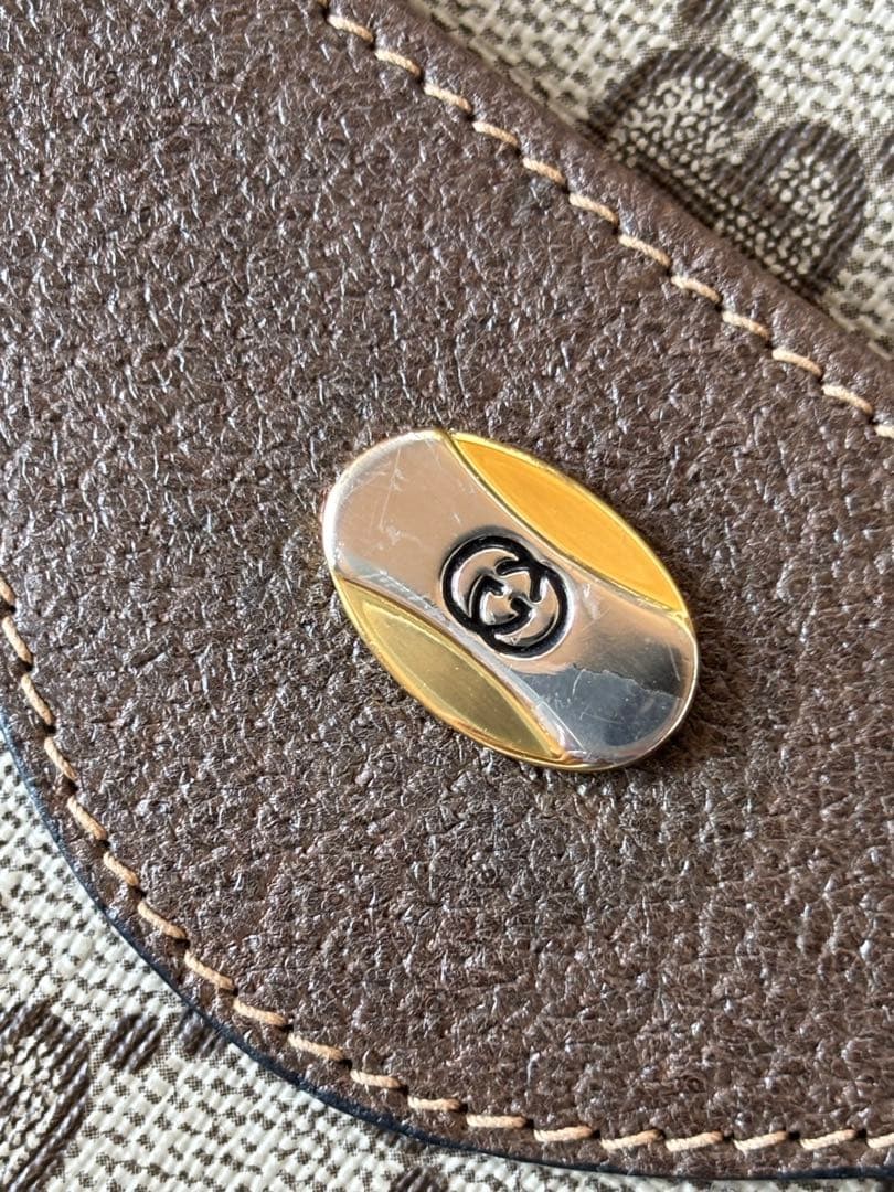 GUCCI Vintage GG Tote Bag Leather Diamond Pattern Excellent Condition thumbnail 17